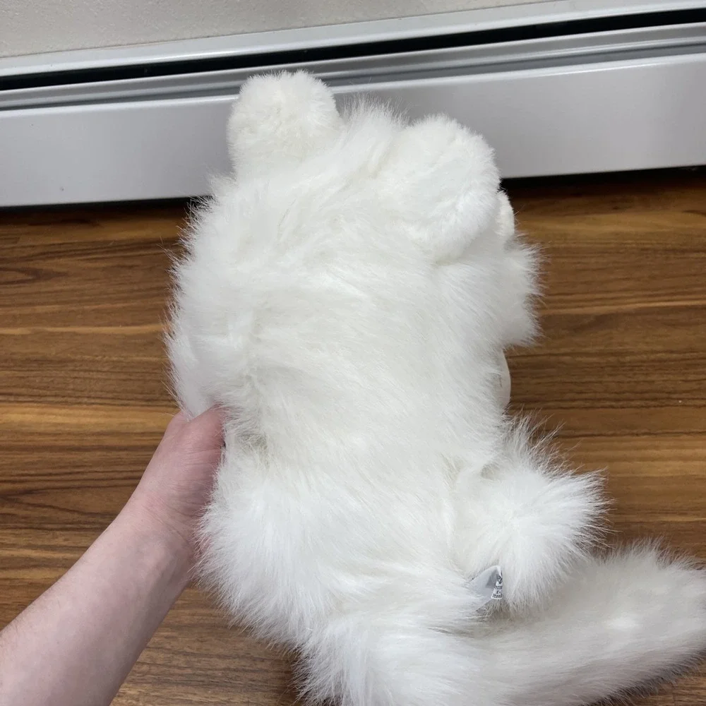 Russ Caress Soft Pets Nikki White‎ Persian Kitty Fluffy Realistic Cat Plush